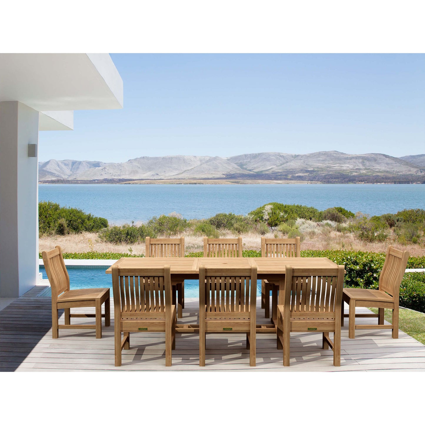 The Bahama Sahara 9-Pieces 8' Rectangular Dining Set