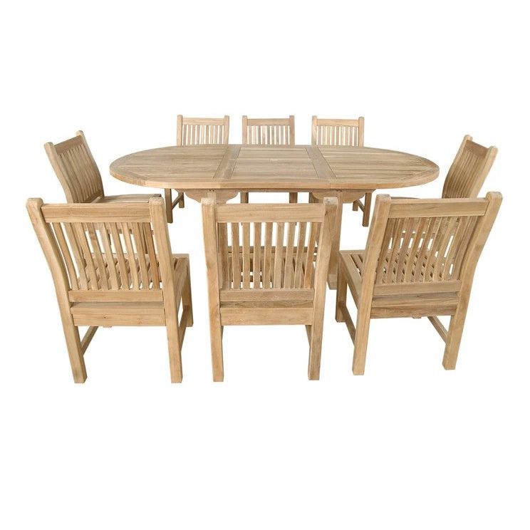 The Bahama Sahara 9-Pieces 87" Oval Dining Set