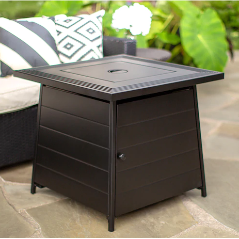 The Anderson LP Gas Fire Pit Steel Mantel