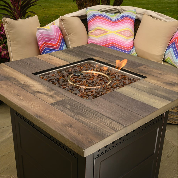 The Harris LP Gas Outdoor Fire Pit with DualHeat Technology