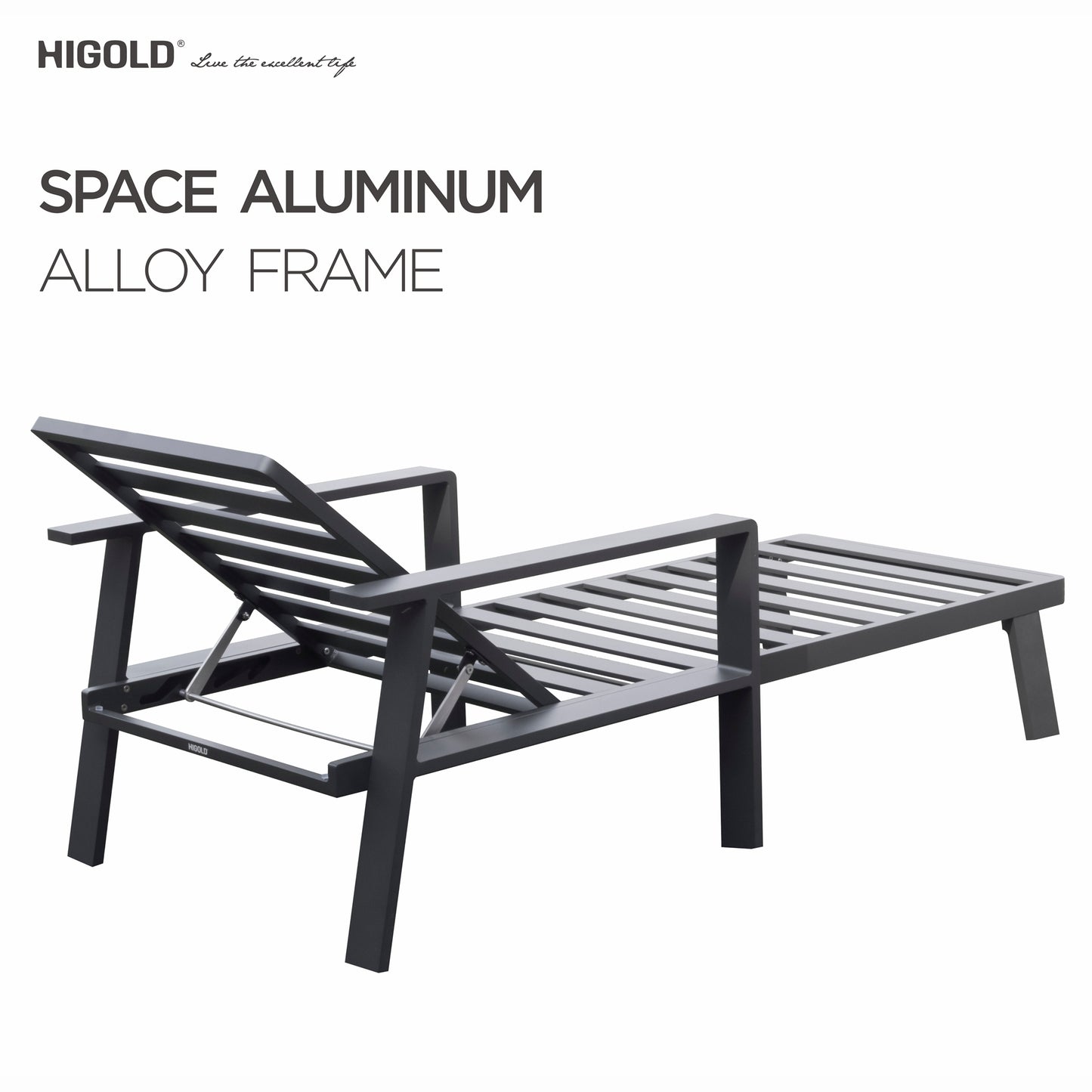 HIGOLD Nofi Aluminum Outdoor Chaise Lounge