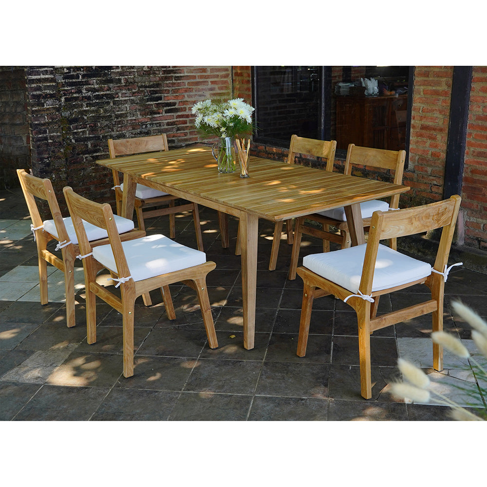 The ROSSIO ICOO 9 Pieces Teak Extendable Patio Dining Set