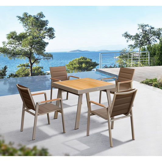 HIGOLD Nofi 5 Pieces Outdoor Dining Set Champagne