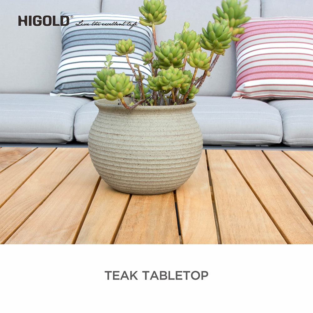 HIGOLD Emoti Aluminum Teak Patio Sofa