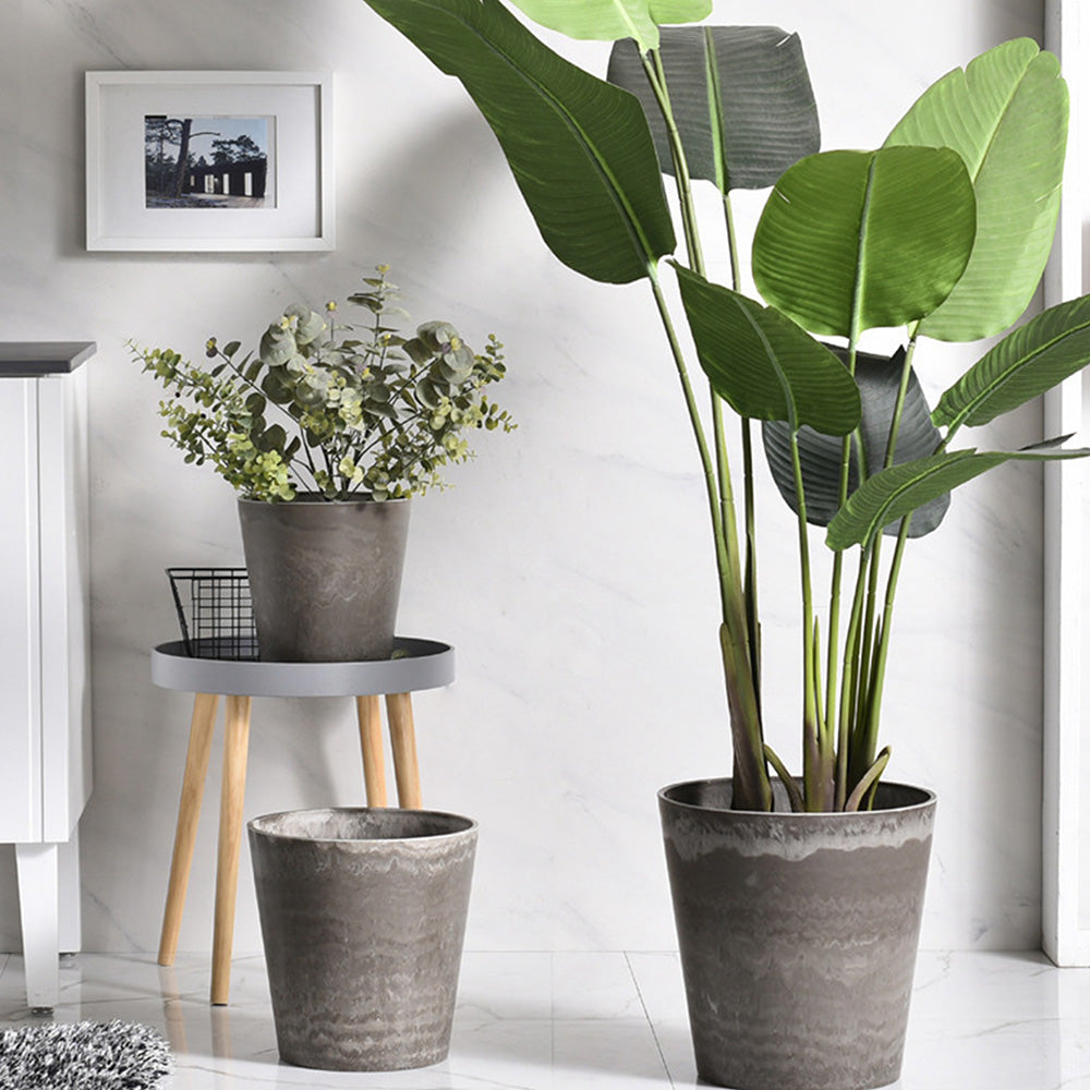 Resin Large Cylinder Plant Pot