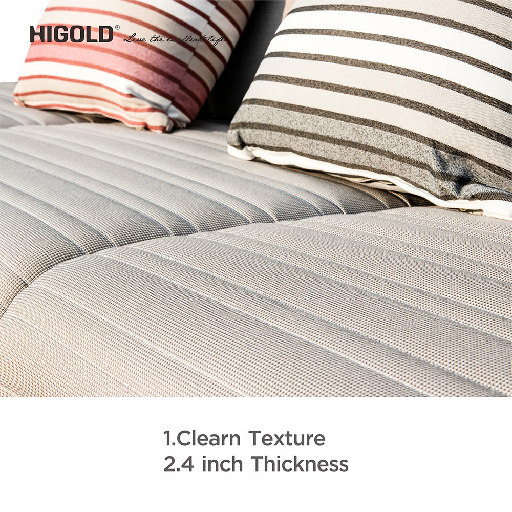 HIGOLD Emoti Aluminum Teak Patio Sofa