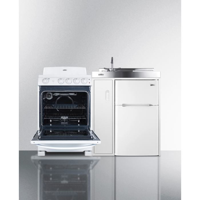 The 54" Wide All-in-One Kitchenette with Electric Coil Range