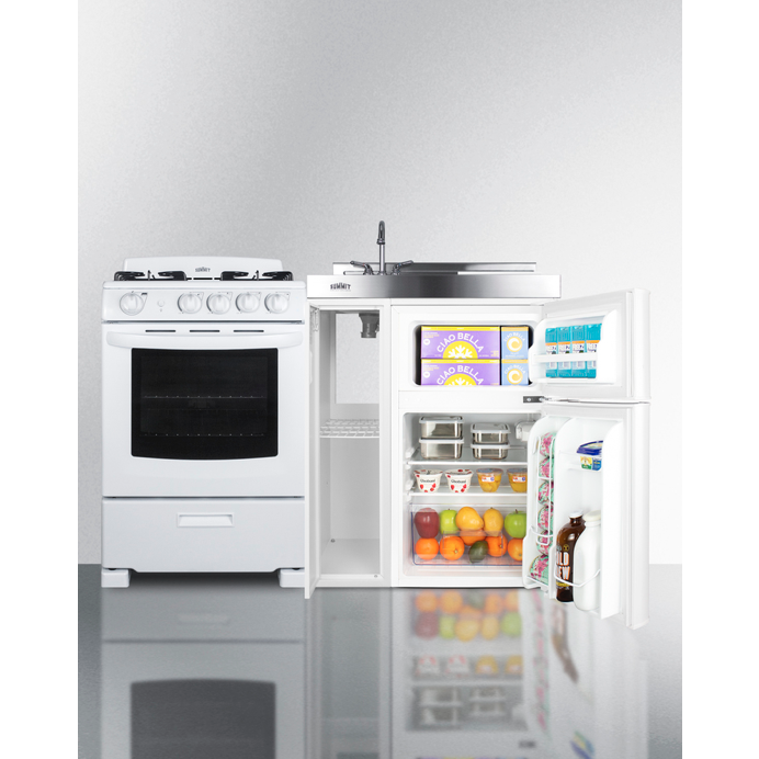 The 54" Wide All-in-One Kitchenette with Gas Range
