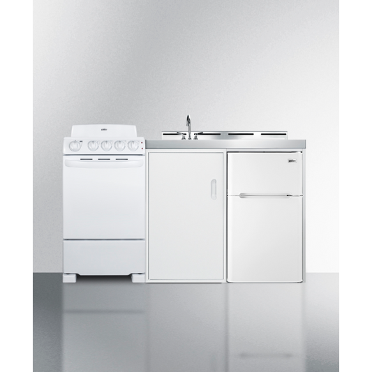 The 60" Wide All-in-One Kitchenette with Electric Coil Range