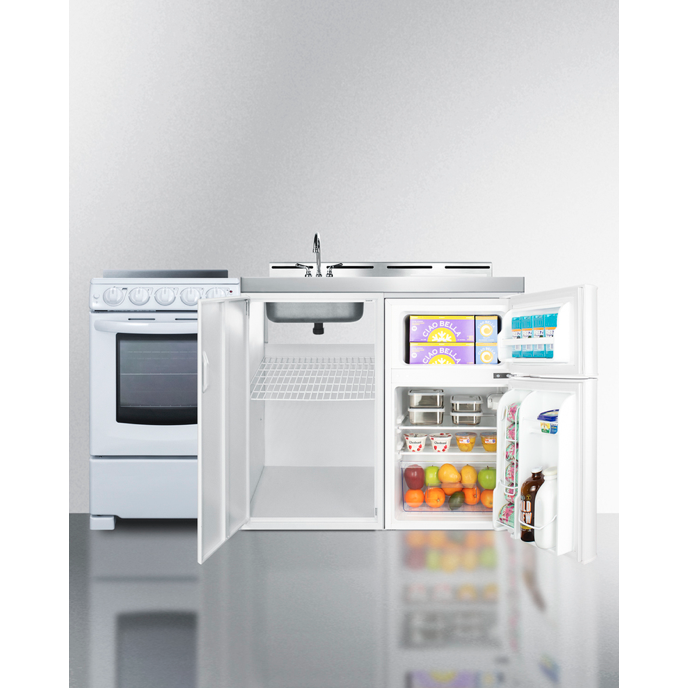 The 60" Wide All-in-One Kitchenette with Electric Range