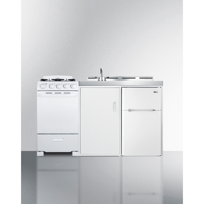 The 60" Wide All-in-One Kitchenette with Gas Range