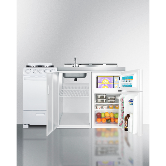 The 60" Wide All-in-One Kitchenette with Gas Range