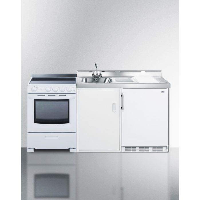 The 72" Wide All-in-One Kitchenette with Electric Range