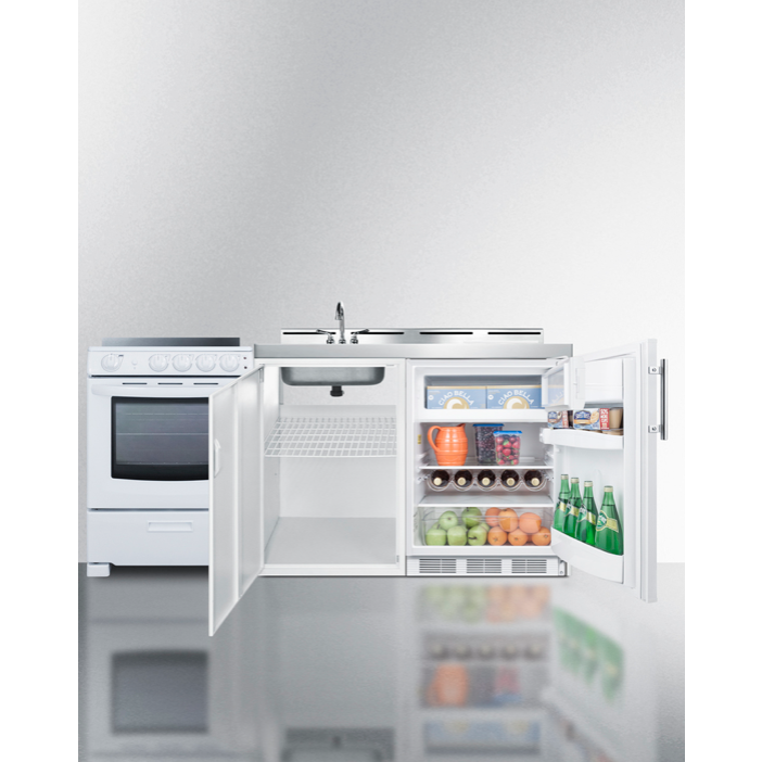 The 72" Wide All-in-One Kitchenette with Electric Range