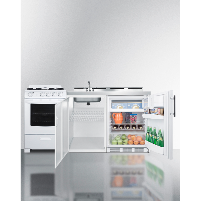 The 72" Wide All-in-One Kitchenette with Gas Range