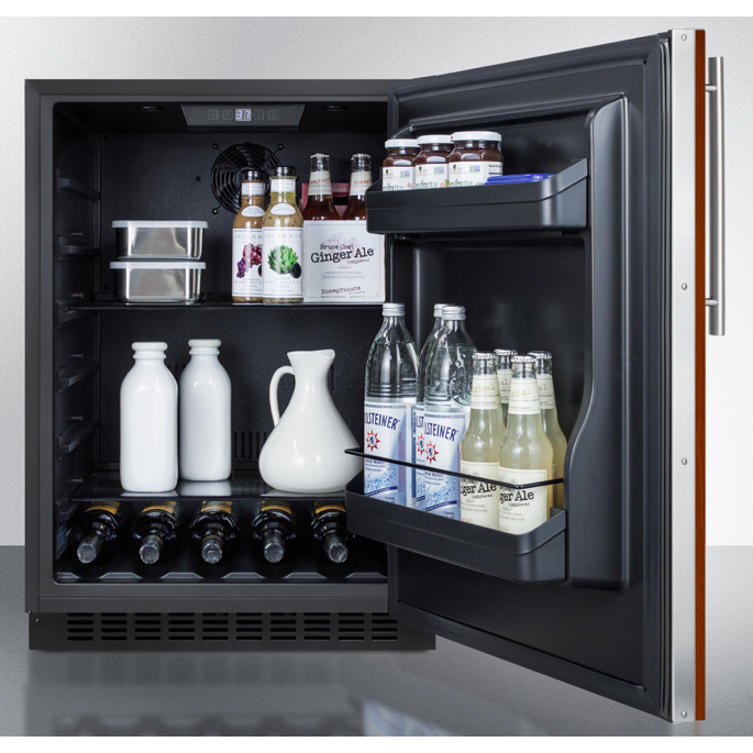 The 24" Wide Built-In All-Refrigerator - Wooden Panel Overlay