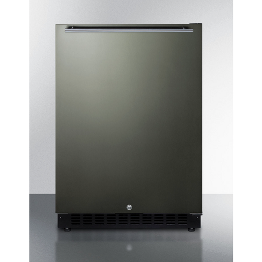 The 24" Wide Built-In All-Refrigerator- Stainless Steel w/ Unique Black Finish