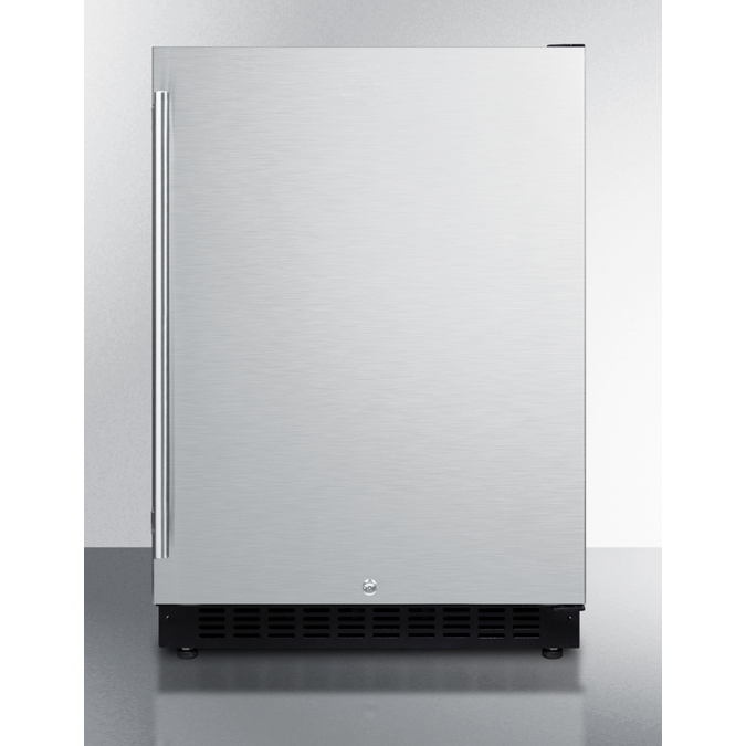The 24" Wide Built-In All-Refrigerator- Stainless Steel Door