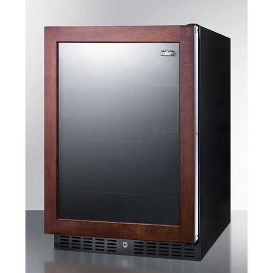 The 24" Wide Built-In Beverage Center- Wooden Panel Added