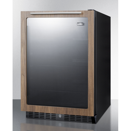 The 24" Wide Built-In Beverage Center With Wood Door Trim