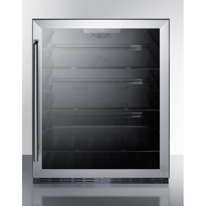 The 24" Wide Built-In Beverage Center with Glass Door