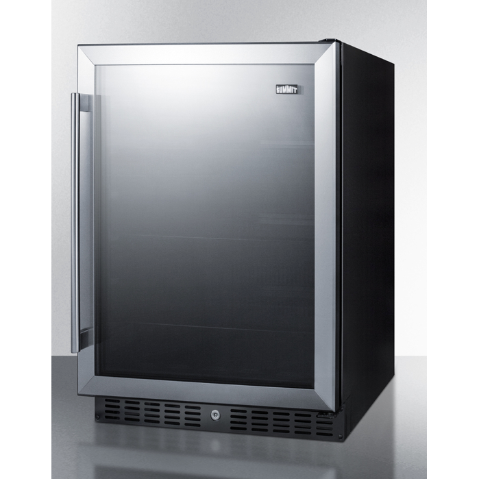 The 24" Wide Built-In Beverage Center with Glass Door