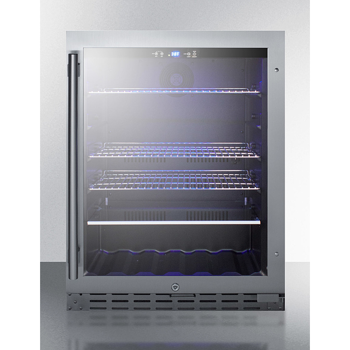 The 24" Wide Built-In Beverage Cooler- Stainless Steel Cabinet
