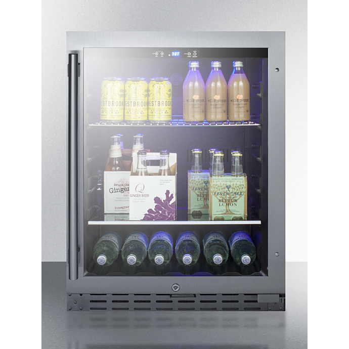 The 24" Wide Built-In Beverage Cooler- Stainless Steel Cabinet