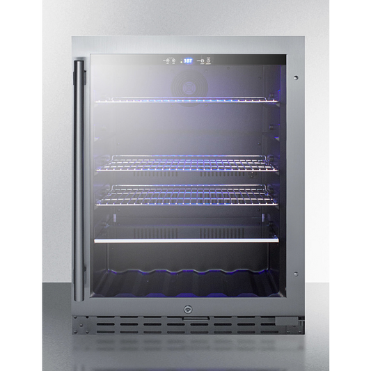 The 24" Wide Built-In Beverage Cooler- Black Cabinet