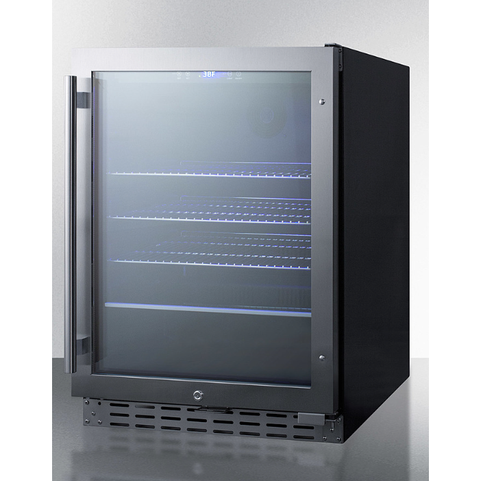 The 24" Wide Built-In Beverage Cooler- Black Cabinet