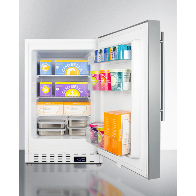 The 20" Wide Built-In All-Freezer- White Cabinet