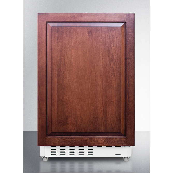 The 20" Wide Built-in Refrigerator & Freezer- Wooden Panel Ready Door w/ White Cabinet