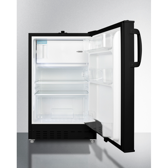 The 20" Wide Built-in Refrigerator & Freezer- Black Door