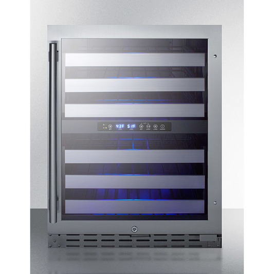 The 24" Wide Built-In Wine Cellar - Transparent Glass Door