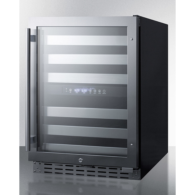 The 24" Wide Built-In Wine Cellar - Transparent Glass Door