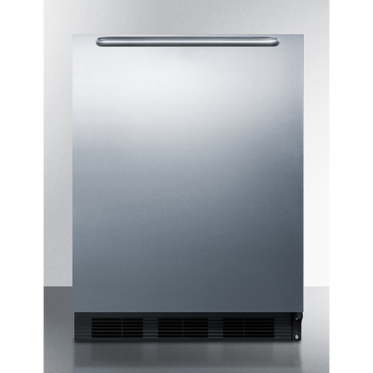 The 24" Wide Built-In All-Refrigerator- Black Cabinet