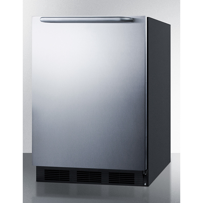 The 24" Wide Built-In All-Refrigerator- Black Cabinet