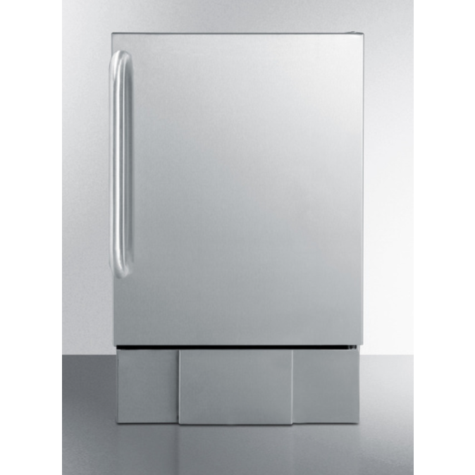 Outback Livings | 12lb. Drain Free Icemaker- Stainless Steel Cabinet