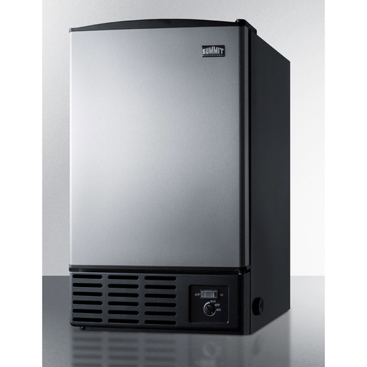 Outback Livings | The 12lbs. Drain Free Icemaker- Black Cabinet