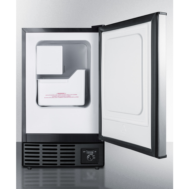 The 12 lb. Drain-Free Icemaker- Black Cabinet