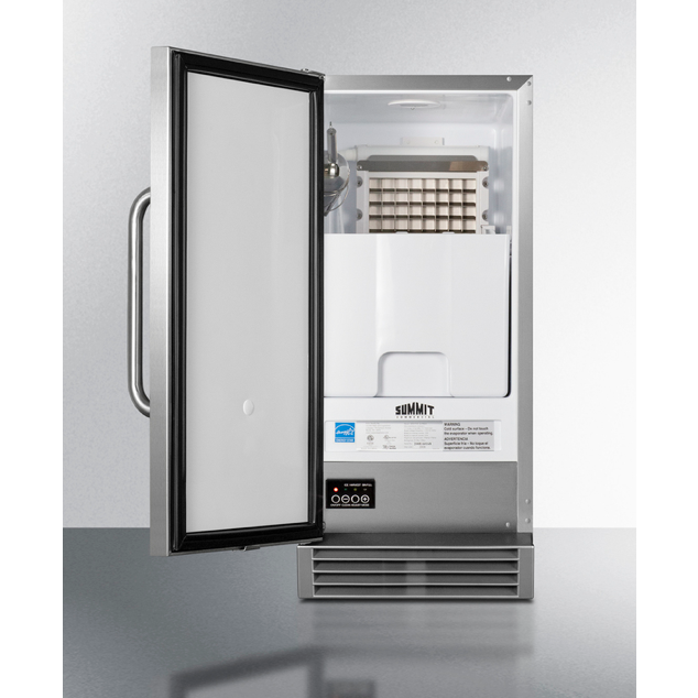 The 32" Built-In 50 lb. Clear Icemaker- Stainless Steel Door/ Cabinet