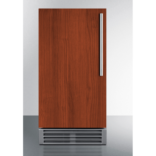 The 33" Built-In 50 lb. Clear Icemaker- Wooden Panel Ready Door