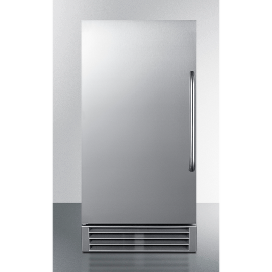 The 32" Built-In Outdoor 50 lb. Clear Icemaker- Stainless Steel Door/ Cabinet