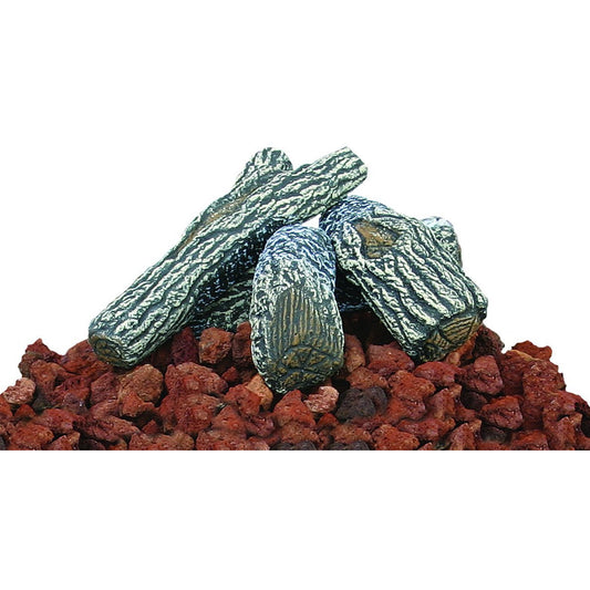 Outback Livings | Lava Rock and Log Kit. Simulates the look of a real fire