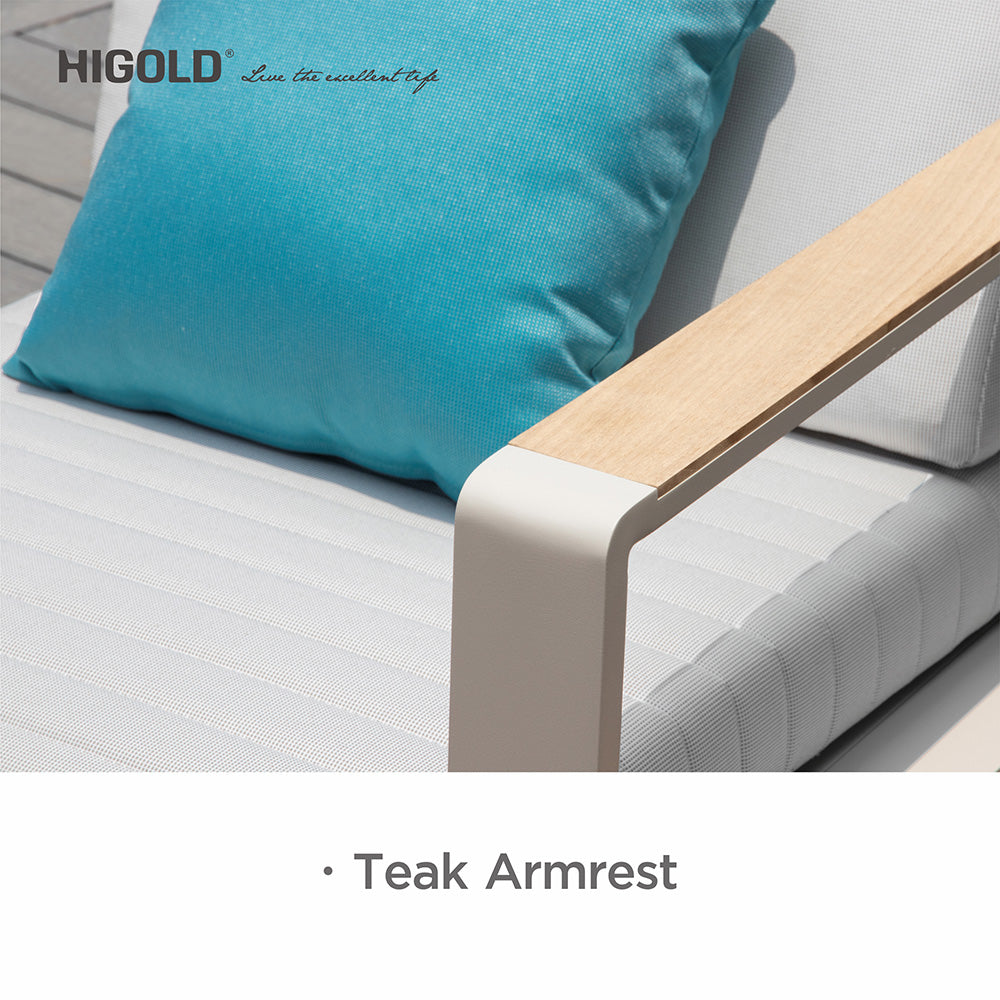 HIGOLD Nofi Aluminum Patio Sofa Coastal for 5