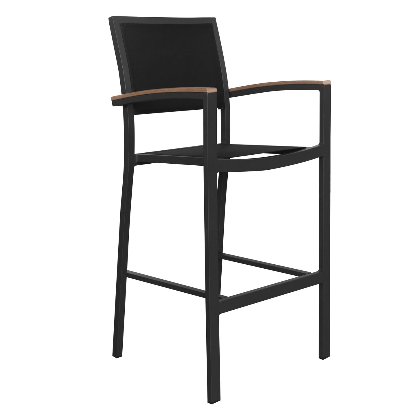 HIGOLD Carlo 5 Pieces Imitated Wood Outdoor Aluminum Pub Set