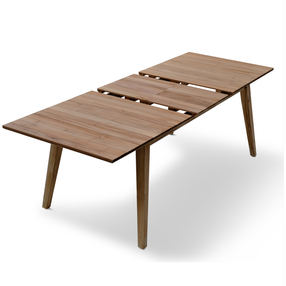 The ROSSIO ICOO 9 Pieces Teak Extendable Patio Dining Set