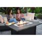 The Marc Outdoor Rectangular Steel Frame LP Gas Fire Pit