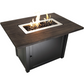 The Marc Outdoor Rectangular Steel Frame LP Gas Fire Pit