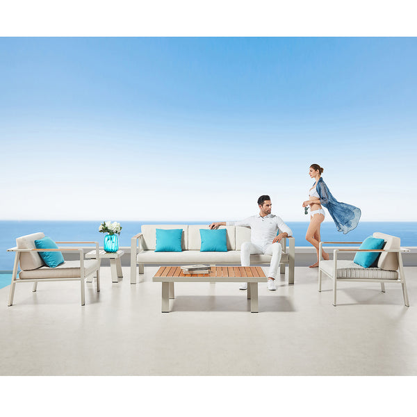 HIGOLD Nofi Aluminum Patio Sofa Coastal for 5
